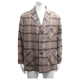 Gucci Logo Wool Men's Check Jacket