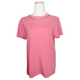 Rosa T-Shirt mit Nieten - Valentino