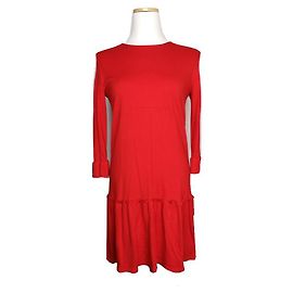 Miu Miu Vestido rojo de cintura baja