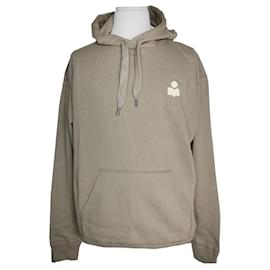 Felpa con cappuccio da uomo Isabel Marant verde oliva