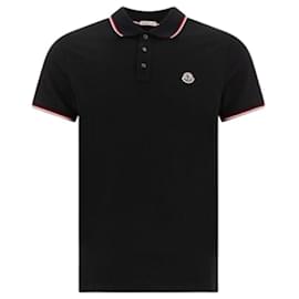 Moncler Herren Polo-Shirt mit Logo-Patch in Marineblau