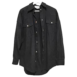 Übergroßes Denim-Hemd mit weißem Logo - Gucci