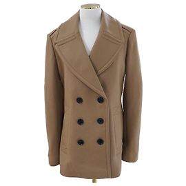 Burberry Abrigo doble medio Tumble Bridge en mezcla de lana y cachemira color camello - Regalo de lujo para mujeres