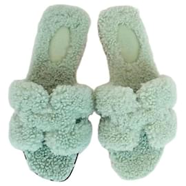 Hermès Zapatilla de Lana Oran Verde