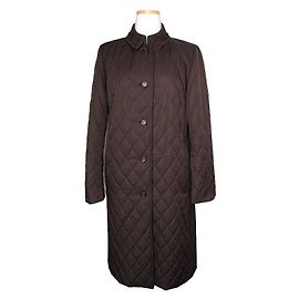Burberry Abrigo largo acolchado marrón LM