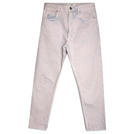 Pantalones de denim azul lavado con estampado Isabel Marant Étoile