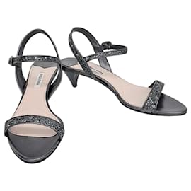 Sandali glitter Miu Miu