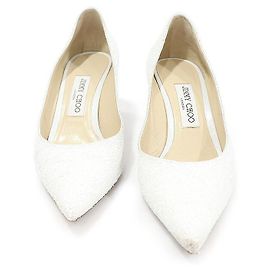 Jimmy Choo Décolleté LOVE bianchi glitter per donna