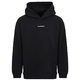 Schwarzer Hoodie mit Logo-Detail - Acne