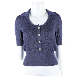 Chanel Seidenpullover mit kurzen Ärmeln