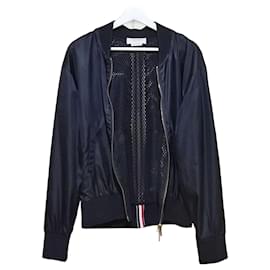 Jaqueta Bomber Ripstop com Listras Centerback - Thom Browne