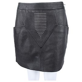 Saint Laurent Falda de cuero