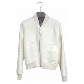 Giacca Blouson in Cashmere Donna Bianco Naturale - Hermès