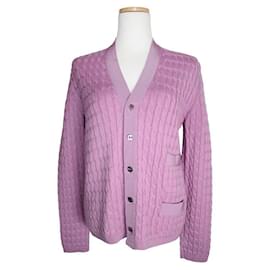 Cardigan in lana lilla - Salvatore Ferragamo