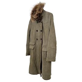 Must-Have-Mantel aus Lammleder und Fuchs-Fell für Damen von Brunello Cucinelli