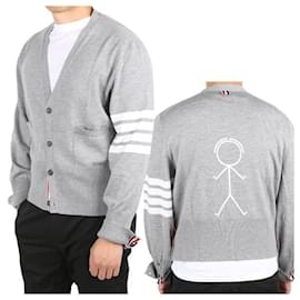 Diagonalarmband Stickman Cardigan - Thom Browne