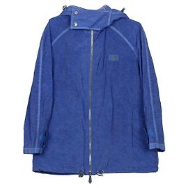 Burberry Windbreaker-Jacke mit Kapuze und Trichterkragen Größe