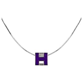 Purple Cage Silver Necklace - Hermès