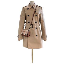 Burberry Trench Coat Feminino Harbourne Honey