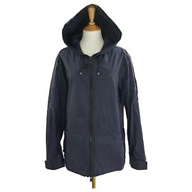Burberry Giacca a vento con cappuccio da donna Winchester in nylon blu navy