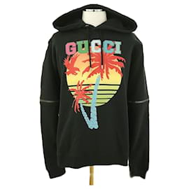 Bedruckter Hoodie XJEOT Baumwolle Schwarz - Gucci