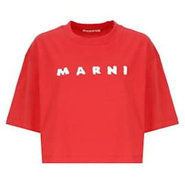 Boxy T-Shirt mit Logo-Detail - Marni