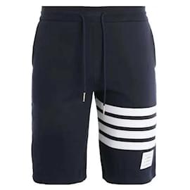 Shorts in jersey Loopback a righe - Thom Browne
