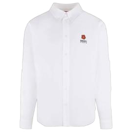 Oxford-Hemd mit floralem Stickerei - Kenzo