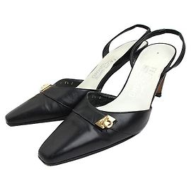 Salvatore Ferragamo Scarpe Slingback Gancini Nere