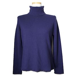 Navyblauer Rollkragenstricktop - Etro