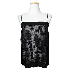 Chanel Top de encaje negro