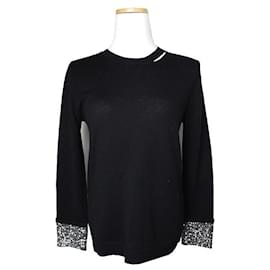 Schwarzes Strickoberteil aus Wolle und Kaschmir mit Pailletten von Zadig Voltaire - Zadig & Voltaire