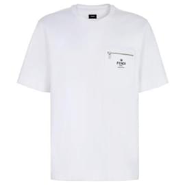 Weißes Baumwoll-T-Shirt - Fendi