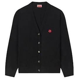 Wollcardigan mit Blumenstickerei - Kenzo
