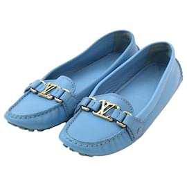 Louis Vuitton Mocassino Blue Silver