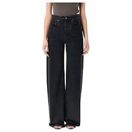 Jeans baggy negros de denim - Saint Laurent