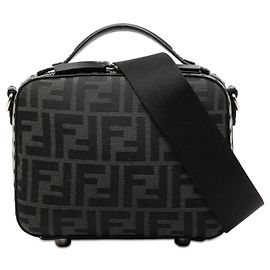 Fendi Schwarze Mini Zucca Canvas Reisetasche