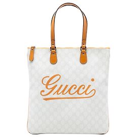 Gucci Weißer GG Supreme Heritage Logo Tote