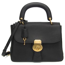 Borsa in pelle da donna Burberry nera