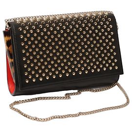 Pochette Christian Louboutin Paloma Crossbody en cuir noir