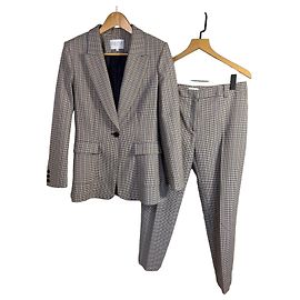 Claudie Pierlot Conjunto de chaqueta y pantalón a cuadros