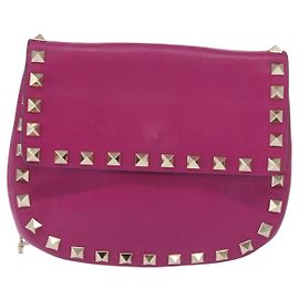 Borsa a tracolla mini Rockstud Saddle in pelle di Valentino Garavani