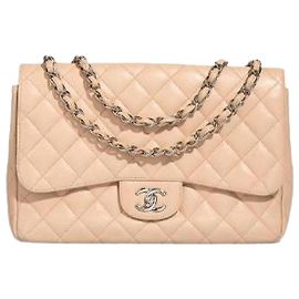 CHANEL Timeless/Classique Beiger Lederhandtasche - 103234