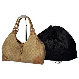 Borsa monogramma Gucci Jackie 1961 Vintage Brige Marrone