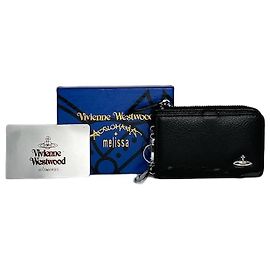 Carteira de couro vintage Vivienne Westwood Preta