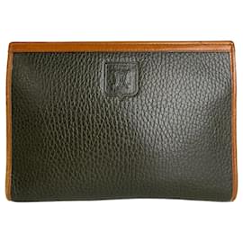 Céline Clutch Vintage Celine Paris Nero Marrone