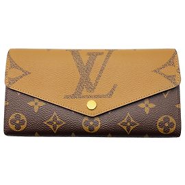 Cartera Sarah de lona monograma Louis Vuitton marrón / beige