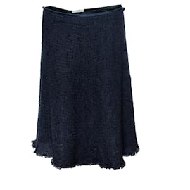 Falda de punto Prada en azul