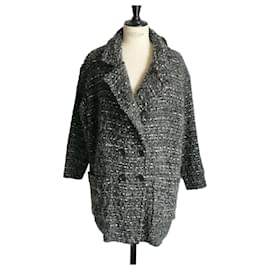 ISABEL MARANT ETOILE Sobresaliente Chaqueta de Tweed ¾ Gris