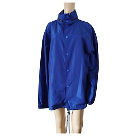 Impermeabile Balenciaga in Nylon Blu